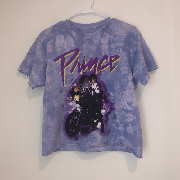 The Prince Estate Tops - Purple Graphic Crop Top Prince Music Vintage Collectible